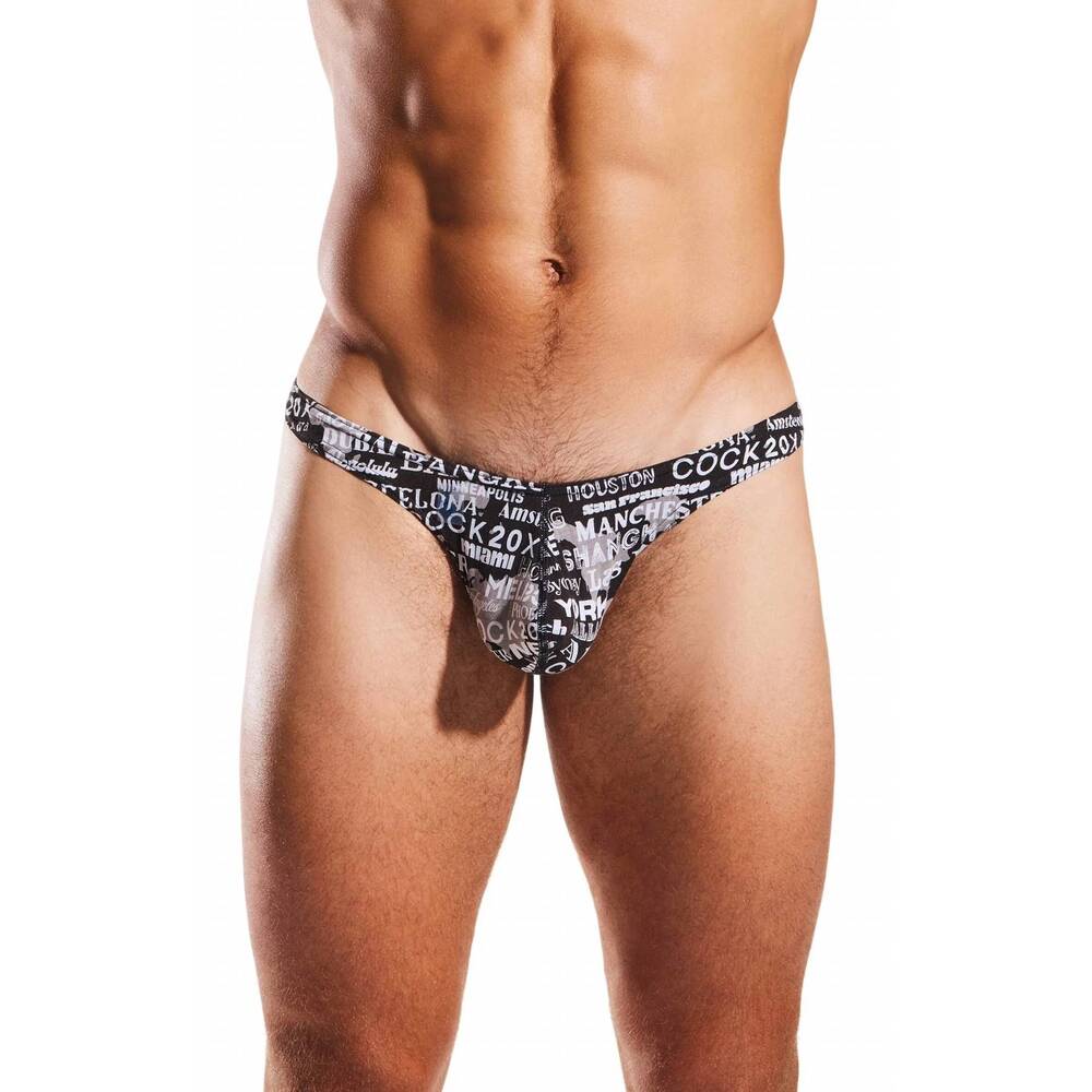 NEW COCKSOX modal snug pouch thong underwear in vicennial black